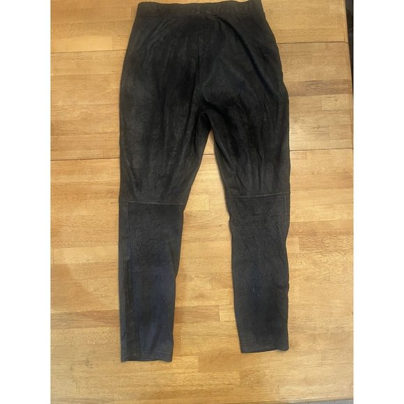 Free People Pants Womens Size M Black Faux Leather 100% Polyester - Picture 2 of 8